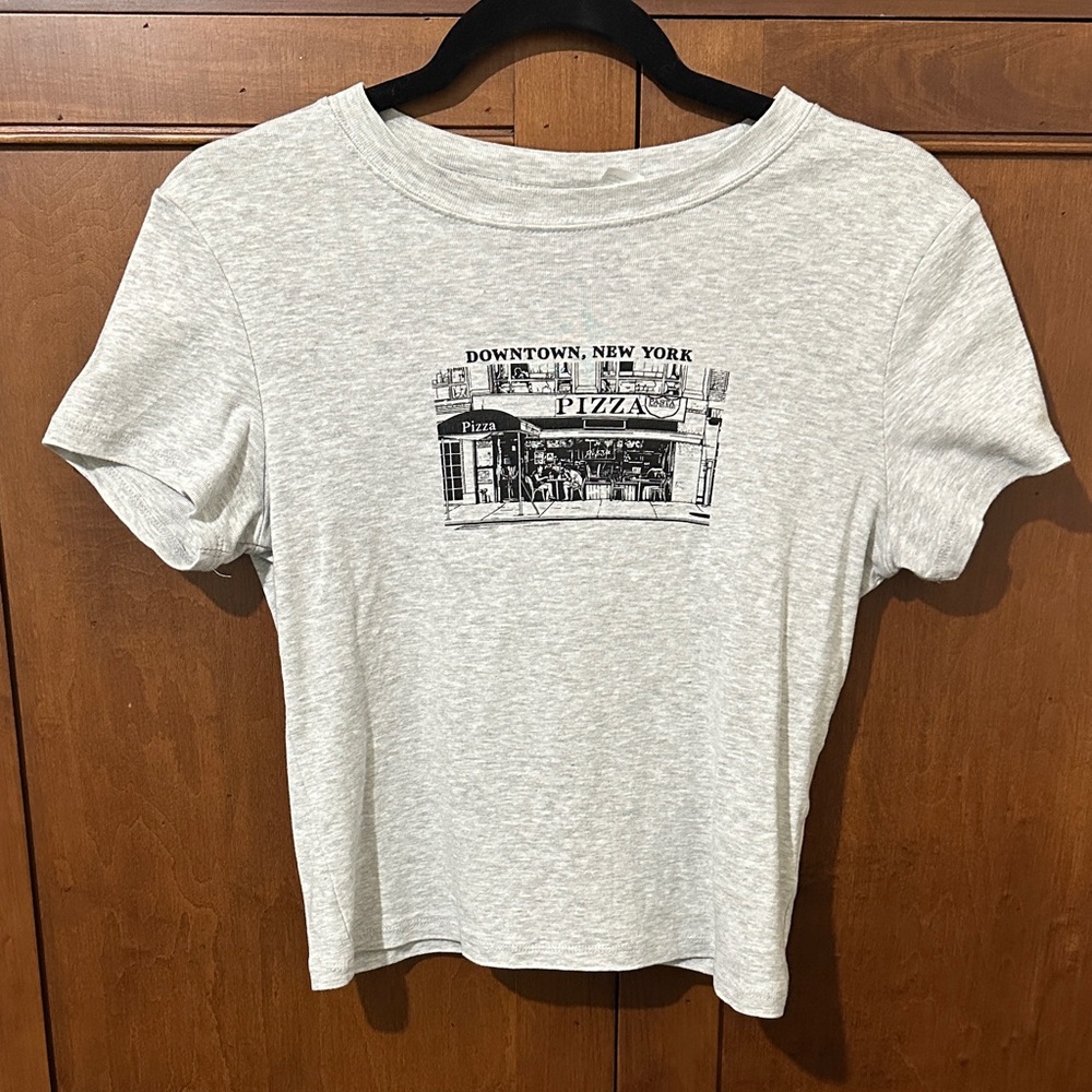 H&M Light Gray New York Graphic Tee